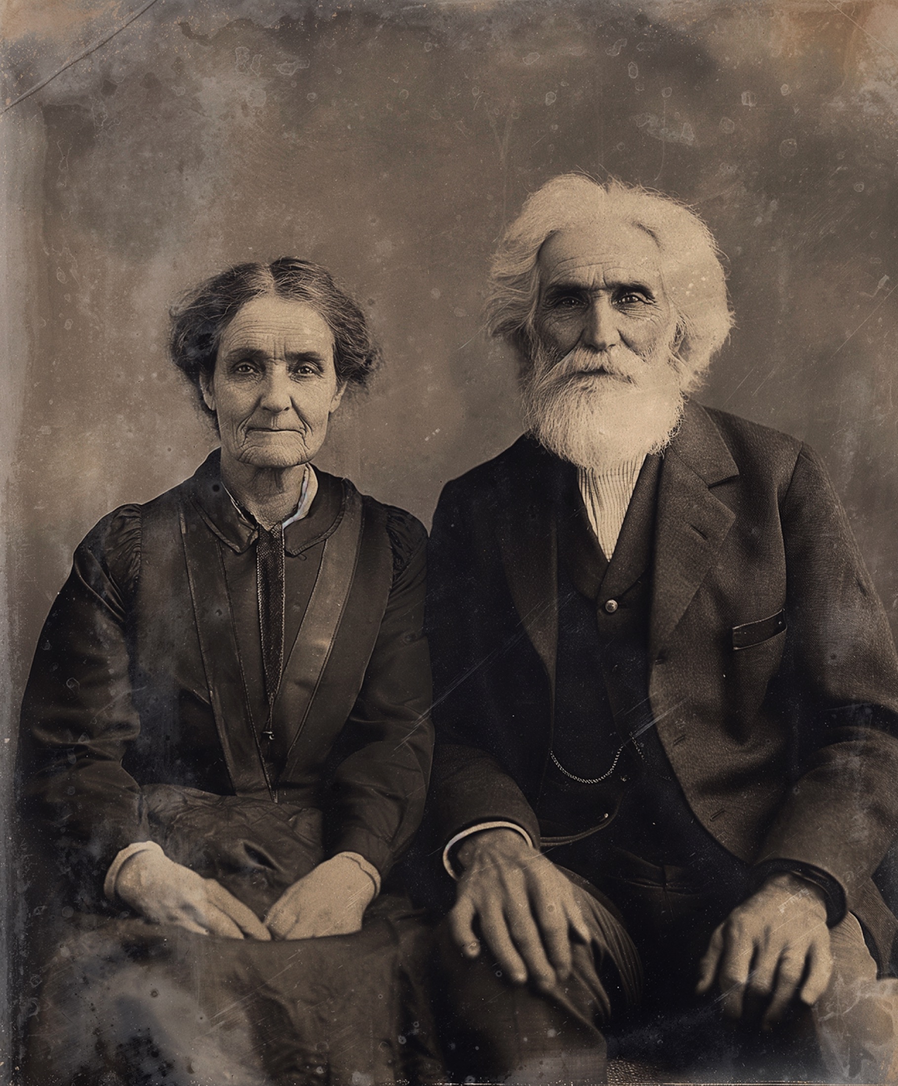 Daguerrotipo: Margaret y Thomas Hensley, 1892