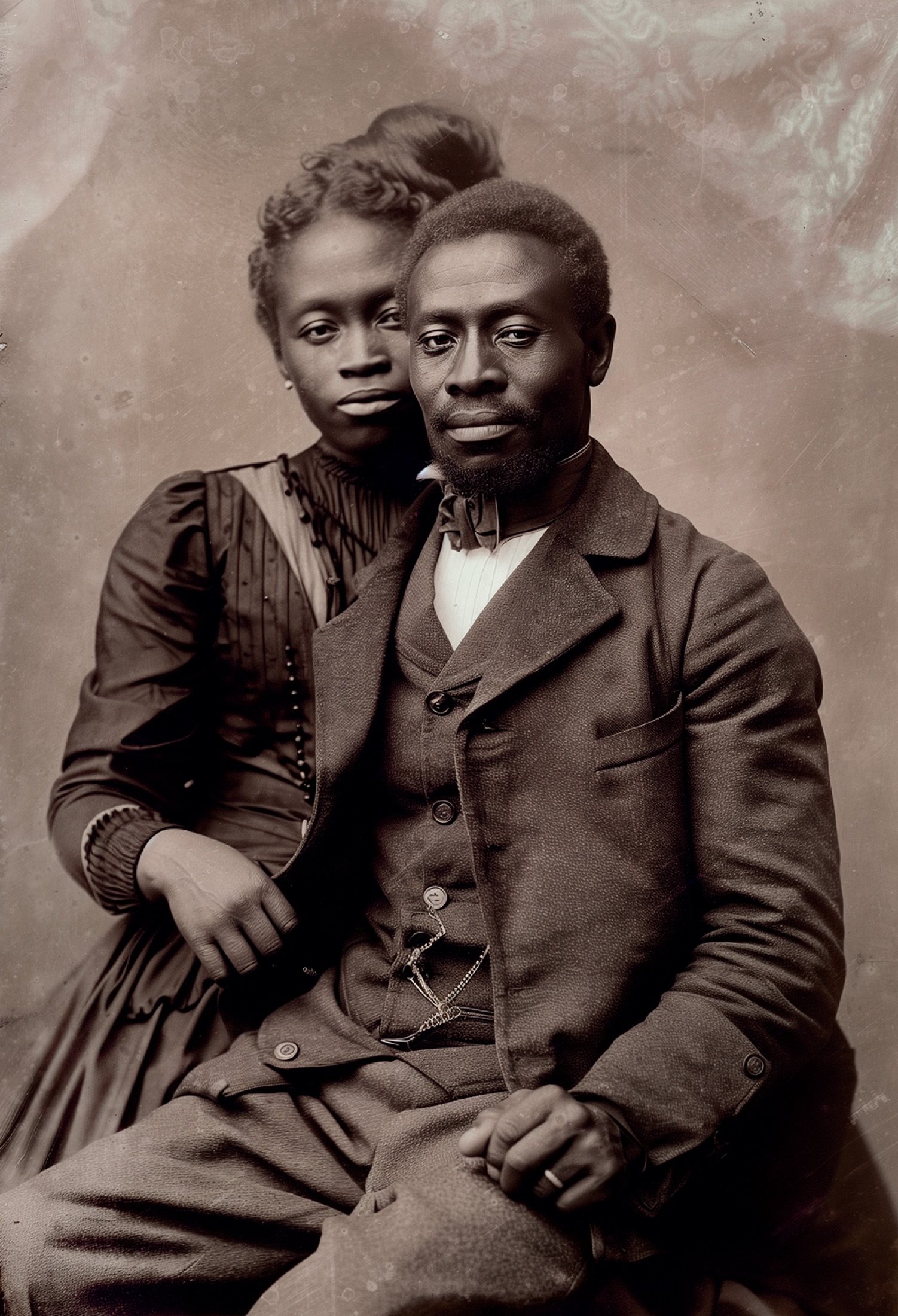 Daguerrotipo: Silas y Amara Whitfield, 1872