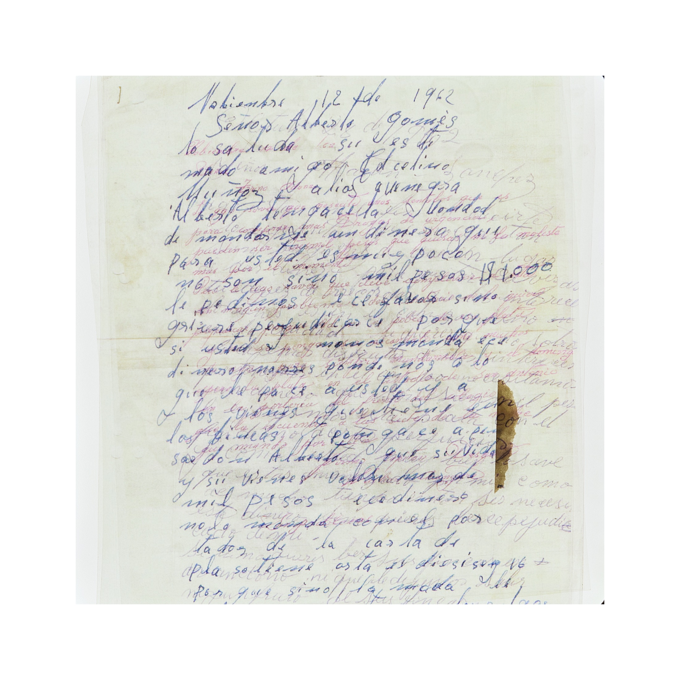 Detalle de carta